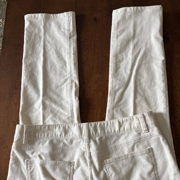Talbots Off White Corduroy Pants Size 12 Heritage - Picture 8 of 8